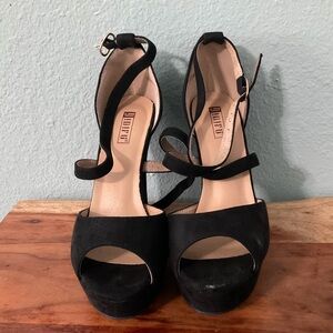 Black Open-Toe Heels